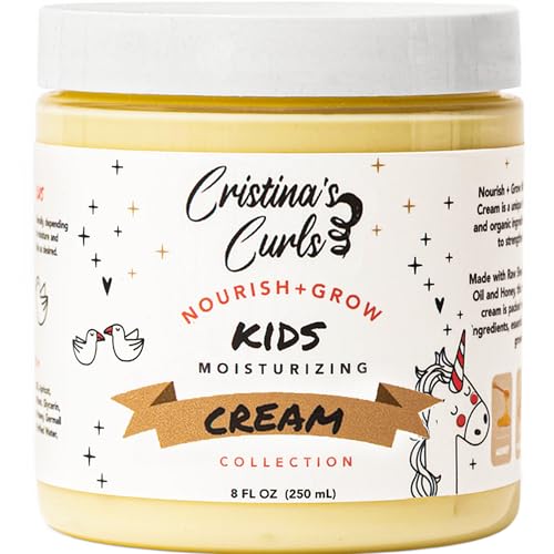 Cristinas Curls Hair Moisturizing Cream for Kids Daily Leave-In Moisturizer for Curly Hair Hydrating Hair Cream for Dry Curls Sulfate-Free Plant-Based