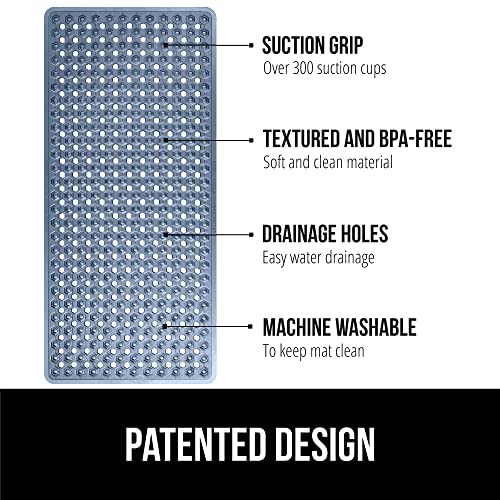 image for GORILLA GRIP Patented Bath Tub Shower Mat, Machine Washable Bathtub Fl