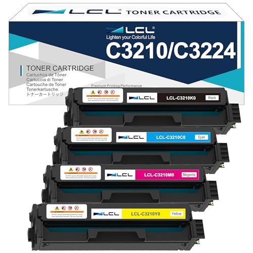 LCL C3220 Cartouche de Toner Compatible pour Lexmark C3220K0 C3220C0 C3220M0 C3220Y0 pour C3224 MC3224 C3326 MC3326 C3426 MC3426 C3224dw MC3224i MC3224dwe...