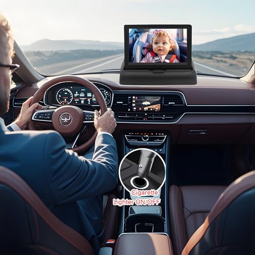 Image of KB46 Baby Car Camera: Rear Facing Infant - HD 720P, 360 Rotating, USB Cable
