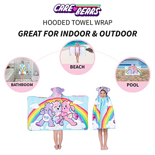 Care Bears Bath/Pool/Beach Soft Cotton Terry Hooded Towel Wrap, 24 In X 50 In, By Franco Kids #TOP5