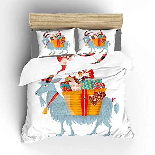 Double-Sided Scandinavian Christmas Gnome and Yule Goat