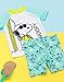 Peanuts Snoopy Swimsuit Set for Boys | Kids Blue 2 Piece T-Shirt & Shorts All in One Swimming Bundle | Swimwear Body Wear