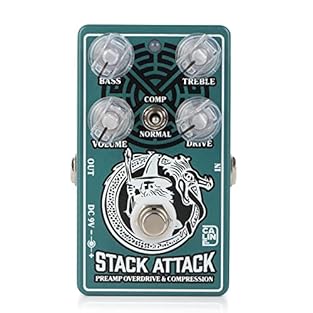 A pedal that's MADE for stacking. Two pre-calibrated compression options, and a preamp-based overload circuit. Dimensions: 11.2 x 6.4 x 3.4 cm/Weight: 270g True bypass design, Aluminum alloy casing. Use 9V center negative Adapter (not included).