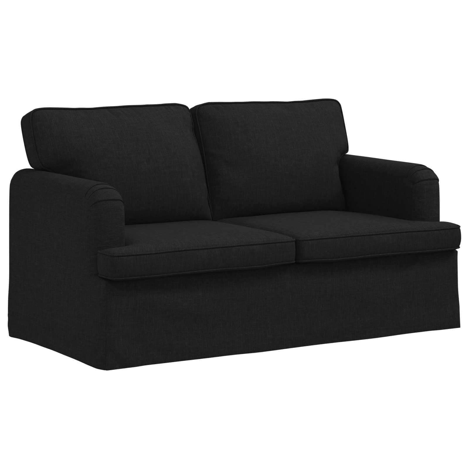 Sofá moderno negro ergonómico de 144 cm que soluciona la falta de espacio en casa