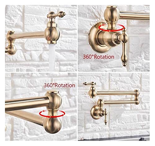 Robinet de lavabo mural avec bec rotatif pivotant