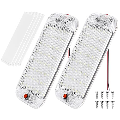 URAQT 48 LED Innenbeluchtung Auto, 2 Stück Super Hell 800LM 12V LED KFZ Innenraumbeleuchtung mit Schalter 6000K Weißlicht Kfz Beleuchtung… – Ansicht 9