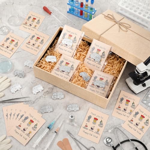 Ferreve 30 Set Lab Week Gift Bulk Pin Appreciation Card Bag CNA Week Thank You Gifts for Anesthesiologist Anesthetist CRNA RT Nursing Assistant Medical Doctor Nurse Staf (Silver) by Ferreve - Image 2