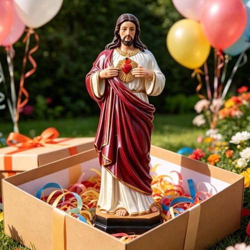 Statue de Jésus Christ sculpture résine décoration chrétienne sacrée