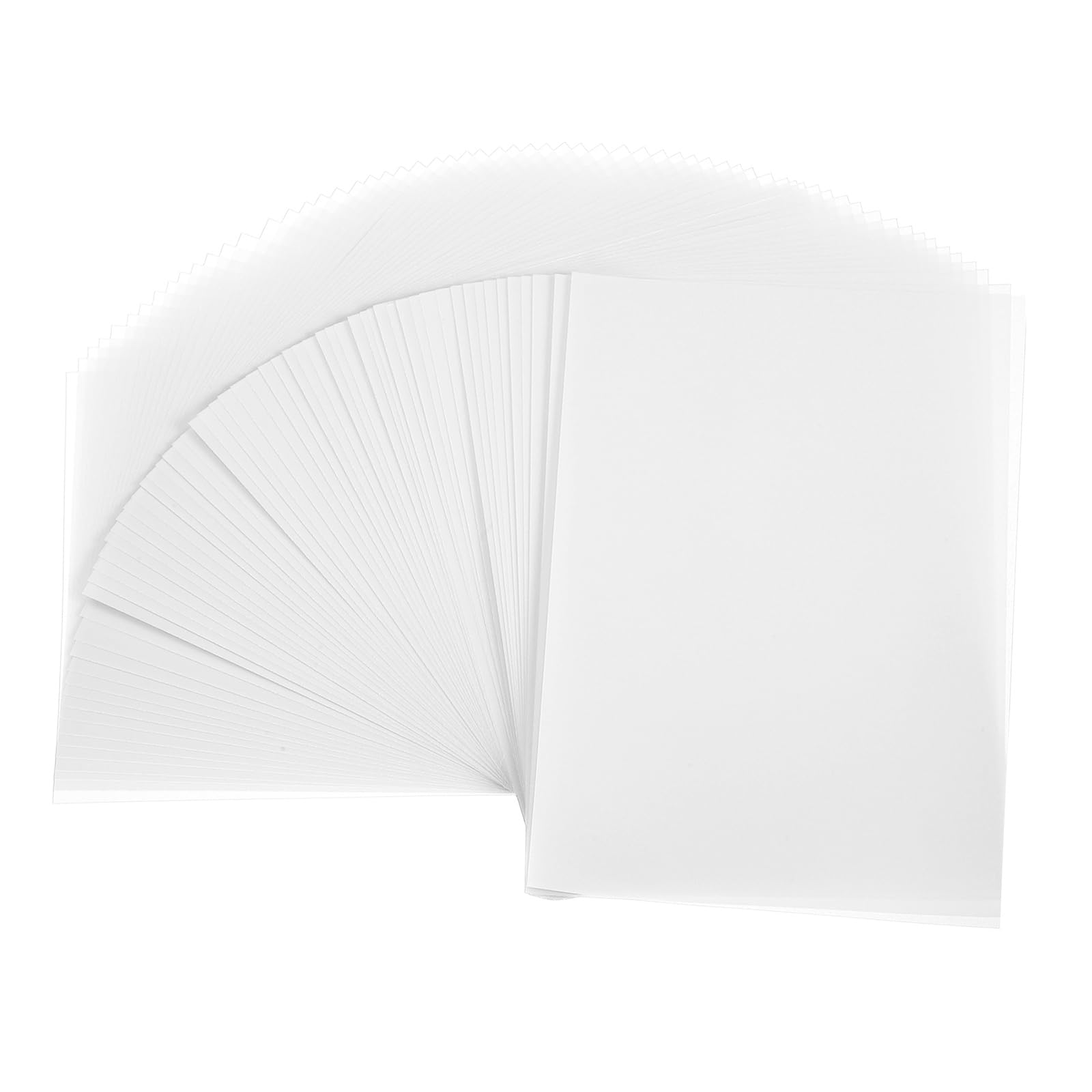 PATIKIL 17.8x12.7cm Vellum Paper, 80 Pcs Printable Tracing Paper, Translucent Vellum Sheets Jackets Tracing 100g for Invitations Belly Bands Envelope Gift Drawing Sketching,White