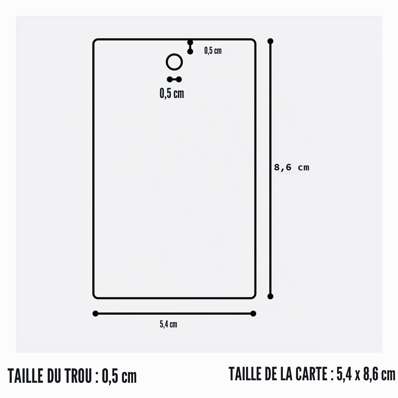 LanyardsTomorrow Lot de 100 perforatrices verticales en plastique PVC vierge 760 microns pour cartes d'identité CR80 86 x 54 mm Blanc brillant