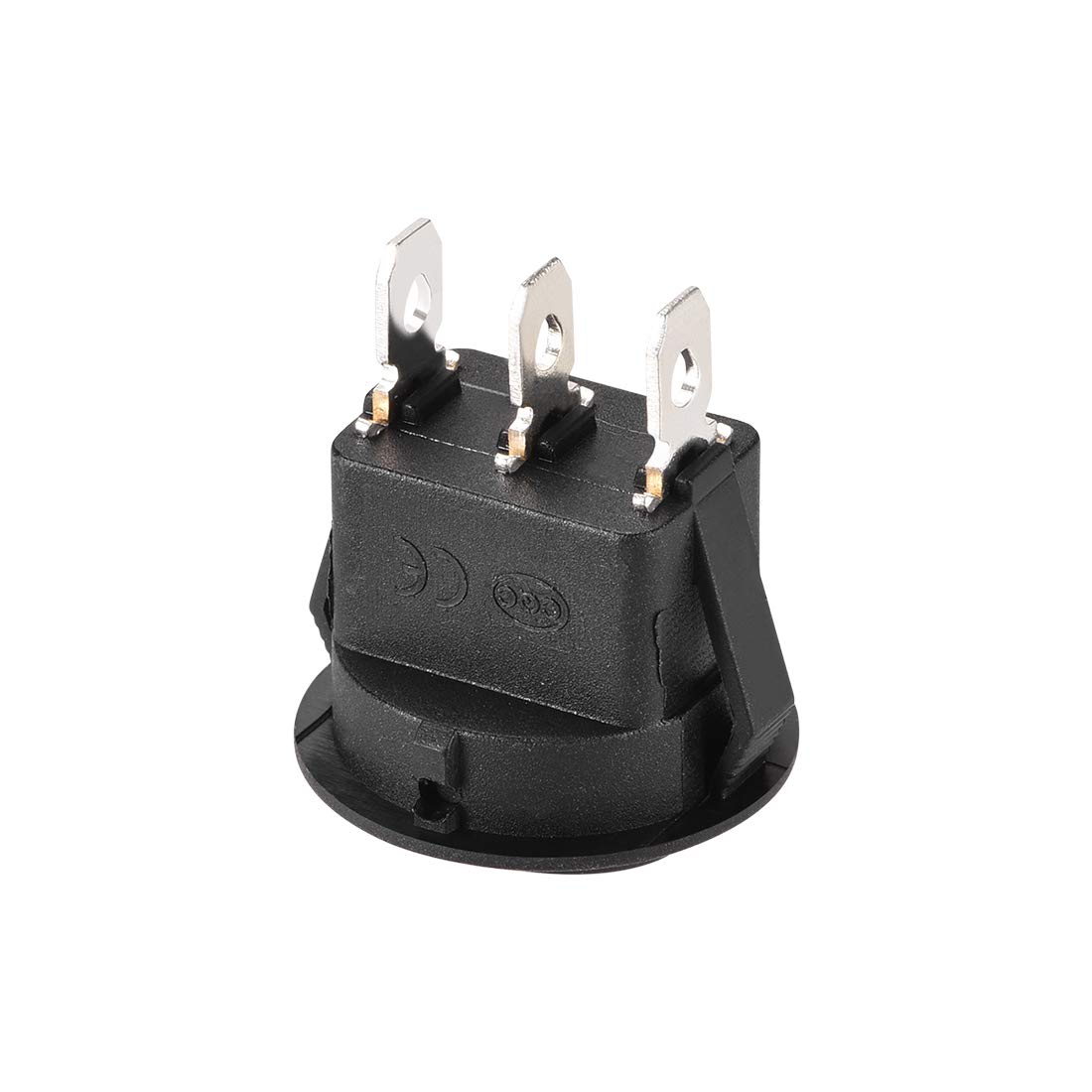 RIIEYOCA Wippschalter Rund 3-polig ON/OFF/ON – 5 Stück, 6A/250V & 10A/125V, Schwarz, Für Haushaltsgeräte & Fahrzeuge