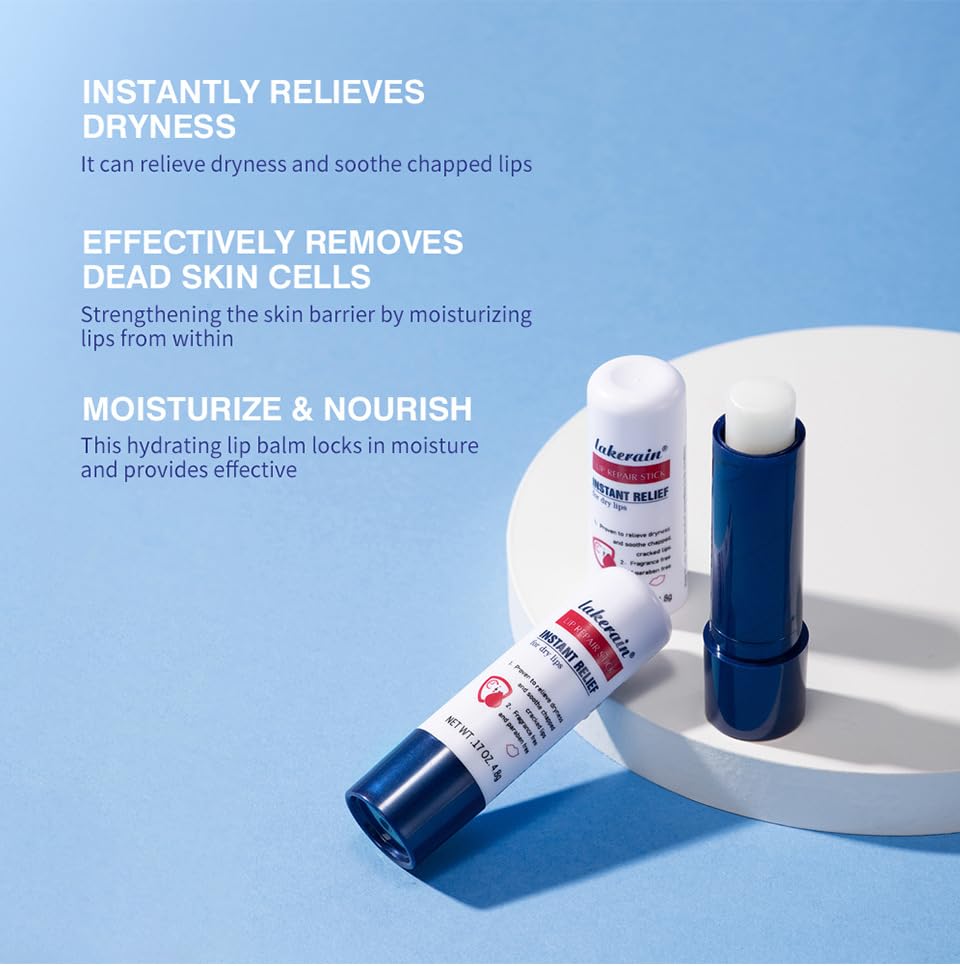 Lip Balm Stick - Lip Repair Cream for Dry Cracked Lips Balm Set, Lip Gel Set Long Lasting Lips Moisturizer Day Night Skincare Set Gift for Teenage Girls Kids Women(2pcs Lip Balm) - Image 4