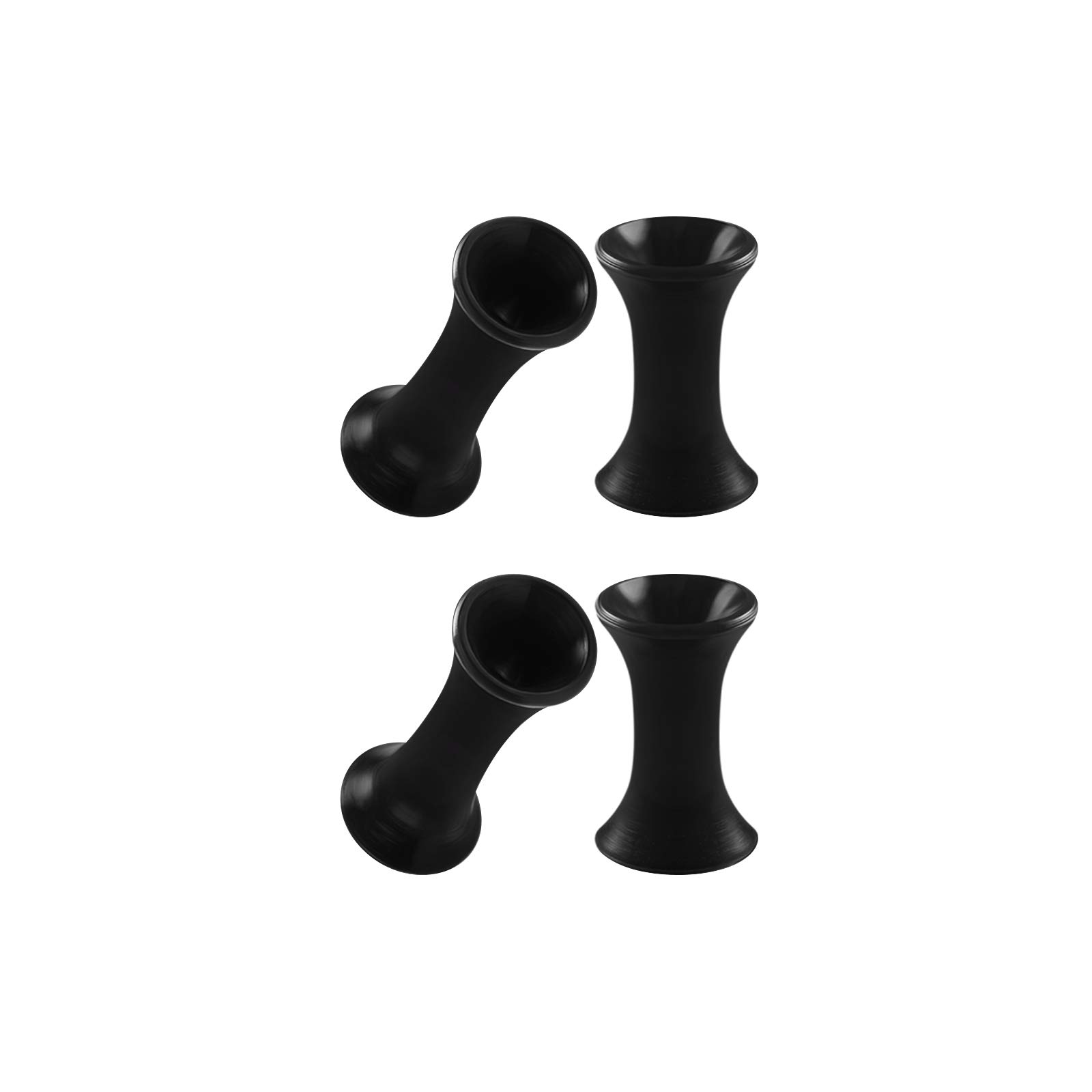 BIG GAUGESBIG GAUGES 2 Pairs Silicone Ultra Thin Double Flared Saddle Piercing Jewelry Stretcher Ear Earring Lobe Flesh Tunnel Plugs