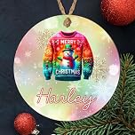 Personalised Christmas Jumper Bauble Tree Decoration - Ugly Sweater Festive Hanging Gift for Family, Friends, Kids & Grandkids Bauble (Snowman, MDF Wood - Indoor use only)