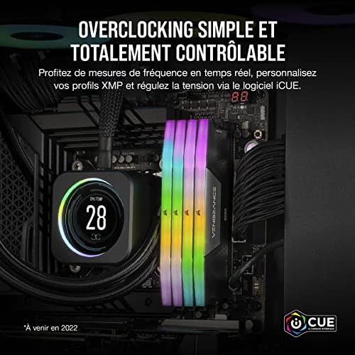 Mémoire RAM DDR5 CORSAIR Vengeance RGB 96Go 6800MHz Intel XMP 3.0 - vue 8