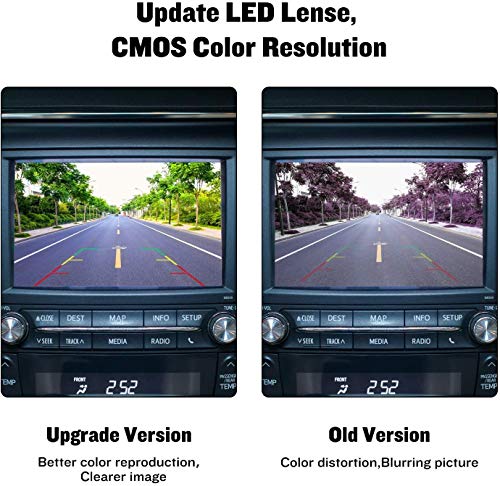 Image of License Plate Backup Camera, Rear View Camera 150 Viewing Angle Car License Plate Frame Mount Camera IP67 Waterproof 8 LED Light Night visaion for Universal Cars, SUV, Trucks