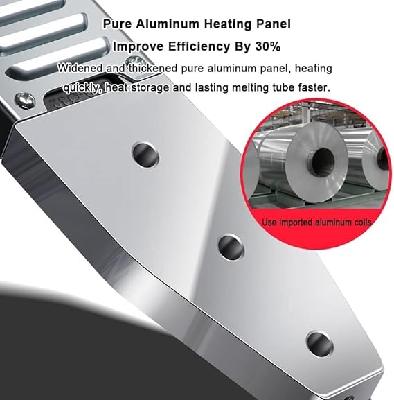 Plastic Pipe Welding Machine with Scissors + Iron Box, PE/PB/PPR Pipe Fusion Welder,100-320℃ Adjustable, Digital Display + Anti-Blocking Die+ Upgrade Foot U-Shaped Bracket(#32)