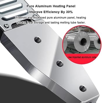 Plastic Pipe Welding Machine with Scissors + Iron Box, PE/PB/PPR Pipe Fusion Welder,100-320℃ Adjustable, Digital Display + Anti-Blocking Die+ Upgrade Foot U-Shaped Bracket(#32)