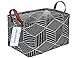 LANGYASHAN Rectangular Storage Bin Collapse Canvas Fabric Cartoon Storage Basket with Handles for Organizing Home Kitchen Boys and Girls Toys Office Closet Shelf Baskets (Black Diamond)