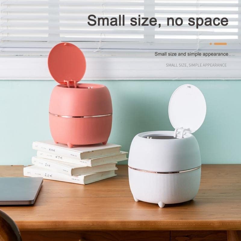 Papelera mini de escritorio 2L gris para hogar miniatura 4