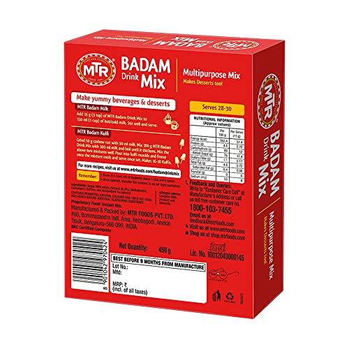 Image of MTR Badam Drink Mix Refill 450g (Pack of 3)
