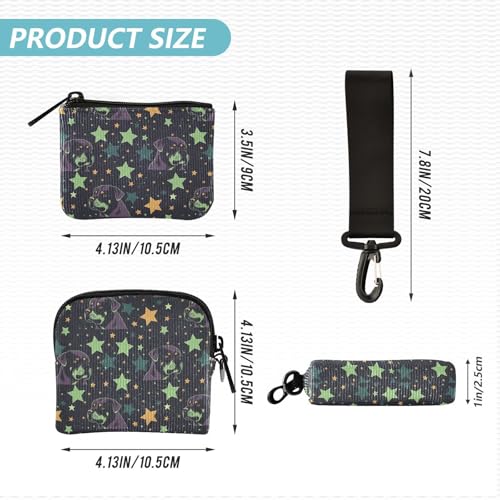 Rottweiler Stars Jade Dual Wristlet Wallets for Women Compact Size Key Chain Wallet Change Purse with Zipper Coin Pocket for Women 2 Packs4