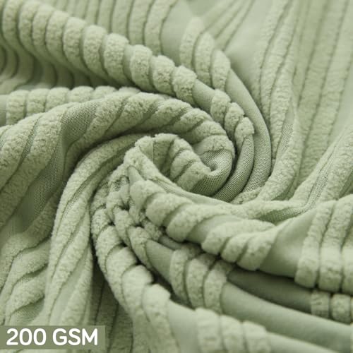Image of HOKIPO 200 GSM Stretchable Knitting Jacquard Chair Cover Set of 6,'Nestiva Series' Pastel Green (AR-6072-GRN)