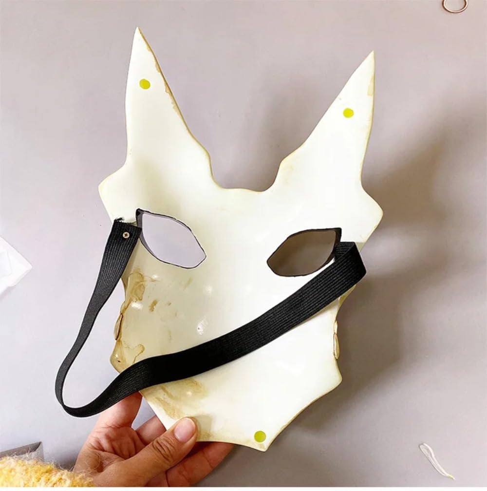 No.8 Mask Cosplay Replica Prop Decoration Character Accessories for Halloween, 16x30cm