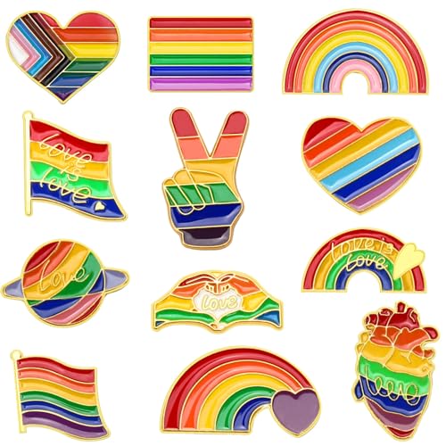 Broches arc-en-ciel LGBT en émail UPINS pour customiser vos vêtements et sacs