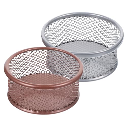 OFFSCH 2Pcs Mesh Paper Clip Holders Stackable Desktop Organizers for Office Supplies Containers for Desk Storage and Sundries