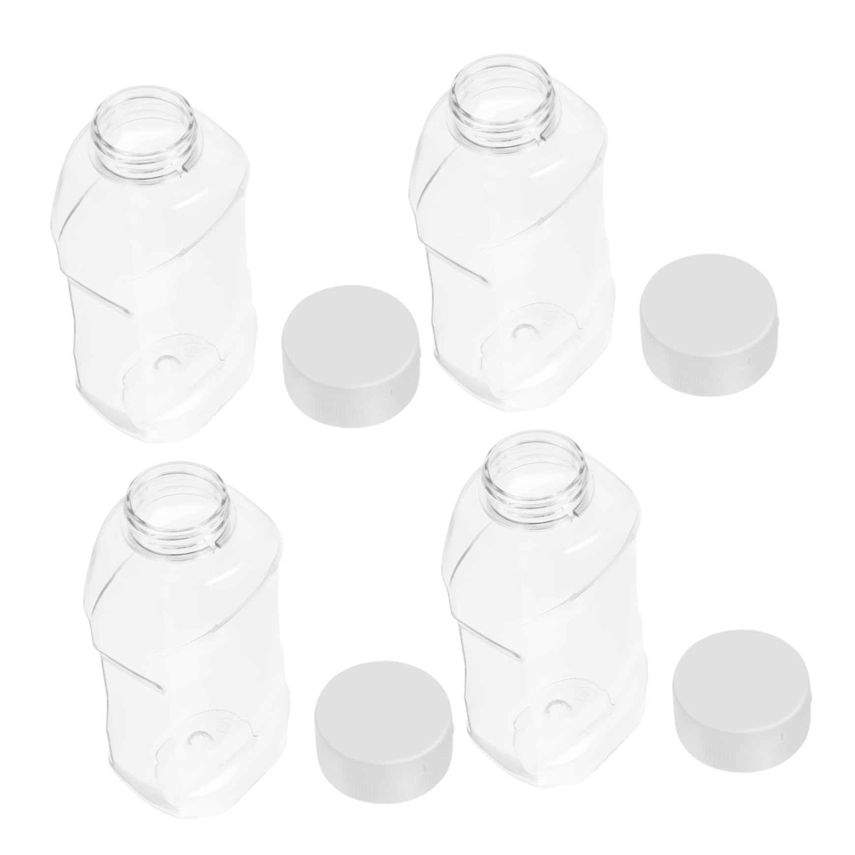 SOLUSTRE 4Pcs Squeeze Bottles for Condiments Ketchup and Sauce Dispensers Soft Design with Great Sealing Effect Easy to Control Dosage for Kitchen Use