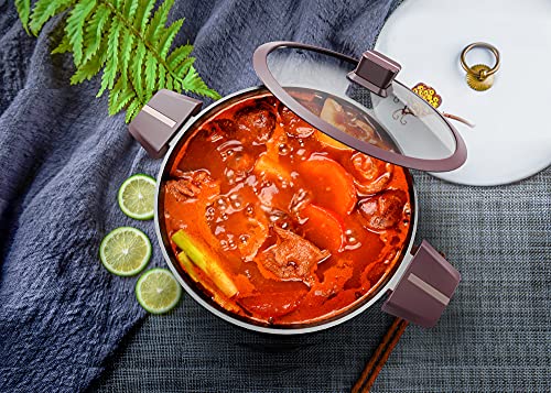 Hayden Nonstick Dutch Oven With Lid,8.5Qt Stock Pot,Aluminium Diecast Cooking Pot, Casserole Dish With Glass Cover,Titanium Pfoa Free Non Stick Coating,Dishwasher Safe,Induction All Hobs Suitable,Pink #TOP4