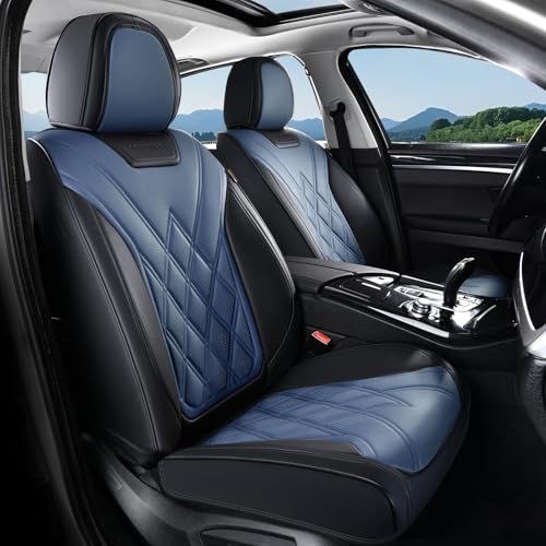 Image of Coverado Car Seat Covers, Front Covers for Cars, Car Seat Cover Front Seats, Car Seat Protector Waterproof, Leather Car Seat Cushion, Universal Interior Covers Seat Protectors for Most Cars