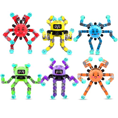 Image of ASIOWELY Transformable Fidget Spinner Toys for Kids and Adults,6 PCS Finger Sensory Toy for Boys Girls Autism ADHD Relief,Gifts for Chrismas Birthdays Party Favors for Teens Travel Stocking Stuffers