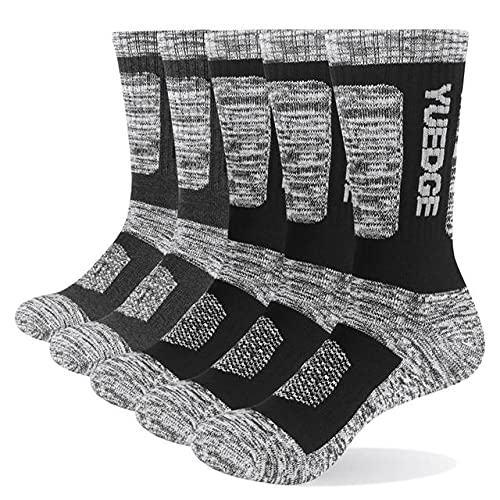 Chaussettes de randonnée homme en coton respirant lot de 5 paires 38-45