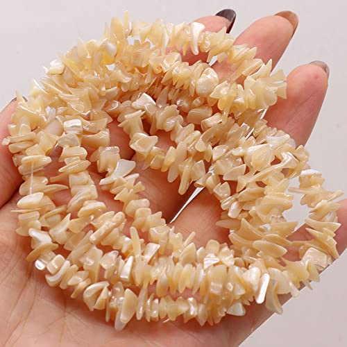 Image of 5-8mm Brown Mother of Pearl Natural Chip Stone Beads for Jewelry Making