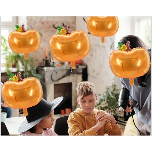 Image of Pumpkin Balloon Thanksgiving Balloons Pumpkin Foil Balloons for Autumn Harvest Thanksgiving Themed Party Decoration Supplier, Birthday Party Balloons Sets 3Pcs