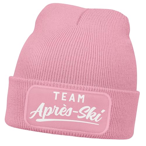 Bonnet tricoté pour femme rose à offrir pour les sports d'hiver