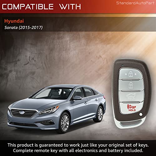 Clé télécommande pour Hyundai Sonata 2015-2017 boîtier 4 boutons