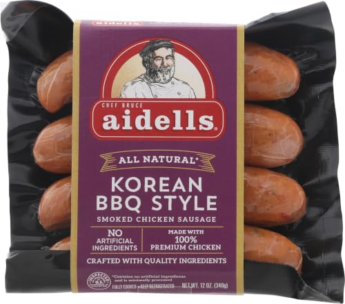 Aidells Korean Bbq Style Smoked Chicken Sausage, 4 Links 12