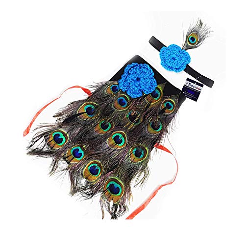 Image of BabyMoon | Set of 2 | Peacock Baby Photography Shoot Props | Janmashtmi | Krishna | Baby Gift Set