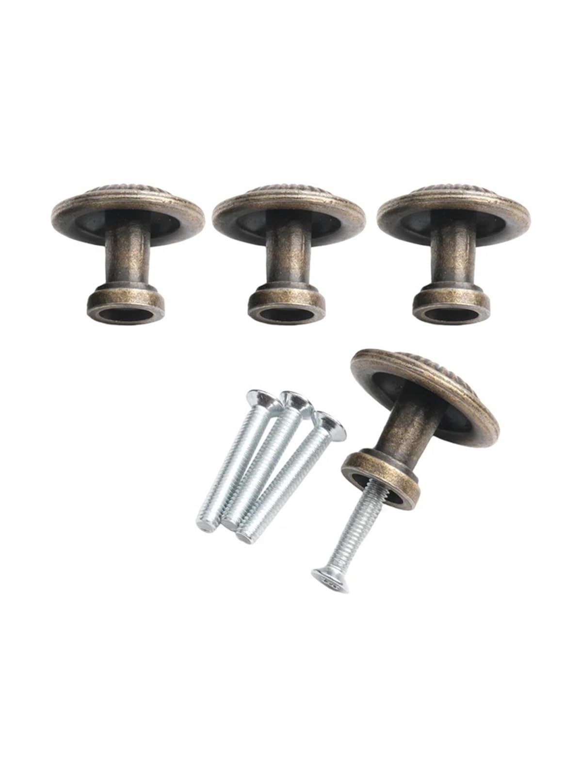 LSNNMU 4 Pcs Elegant Drawer Handles Black Modern Antique Knobs Retro Style Set of 4pcs Diameter: Approx. 24mm Easy Installation for Cupboard