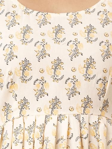 Image of feranoid Women Cotton Printed Sleeveless Strap Peplum Top