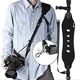 Camera Strap, Camera Shoulder Strap for Nikon, Neoprene Quick Release Safety Tether, Camera Sling DSLR Camera Canon Nikon Sony - Black