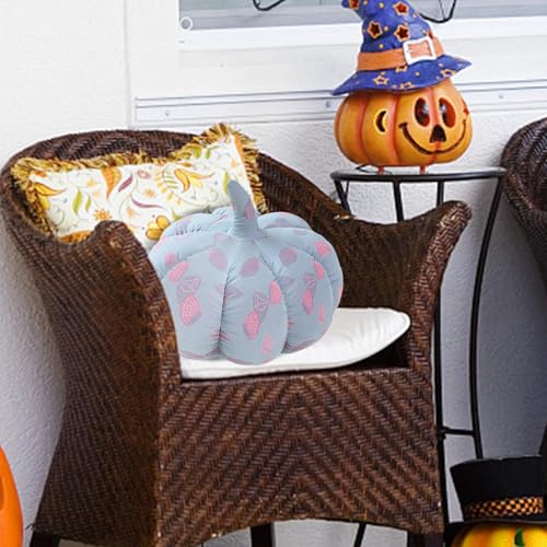 Almohada de calabaza de Halloween en peluche 3D suave para sofá 4