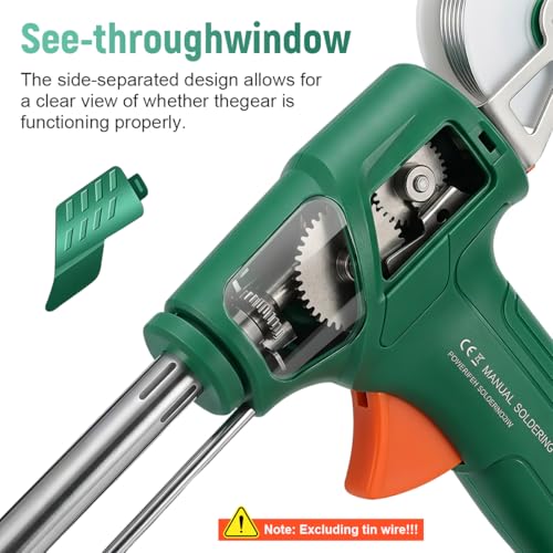 Image of Serplex Soldering Gun 60W Kit Set, Trigger Feed, Tin Holder, Up to 480C