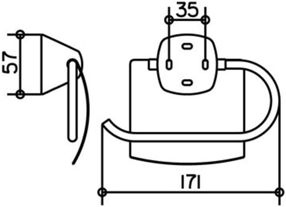 Keuco 2760 City.2 Toilet Paper Holder with Lid Chrome - Image 3