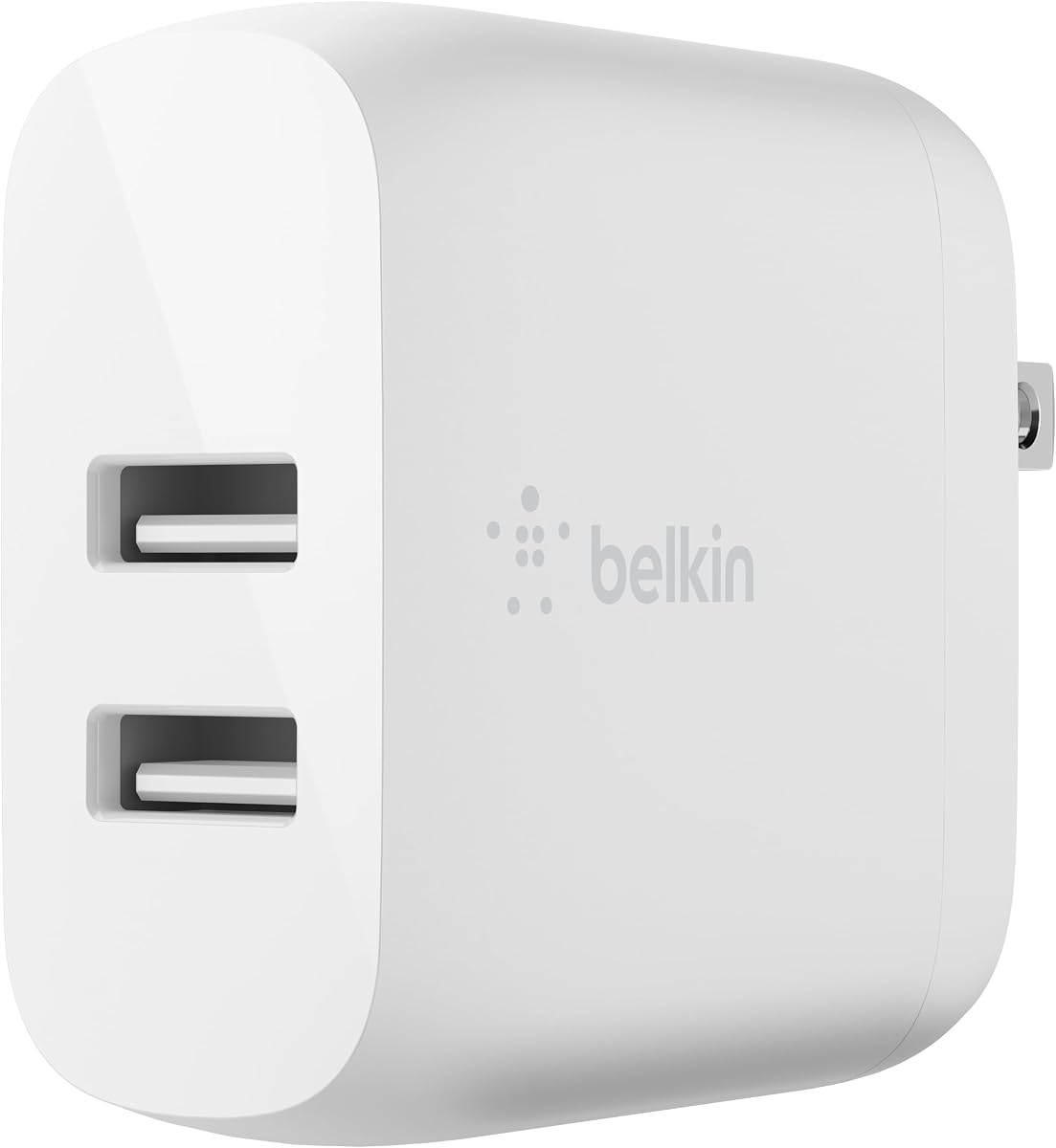 bloque de cargador USB de doble puerto de 24 W, carga rápida para viajes | Cargador iPhone Carga Rápida, iPhone 17, Air, Pro, Pro Max, iPad, AirPods, Samsung Galaxy S25, Switch 2
