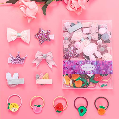 MELLIEX 29 STKS Meisjes Haar Accessoires, Baby Haar Clips Haar Touwen Haarspeldjes Haar Stropdassen Voor Kleine Meisjes Peuters Kids - Image 8